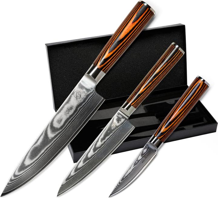 Wolfblood Damastmesser-Set (19 cm)
