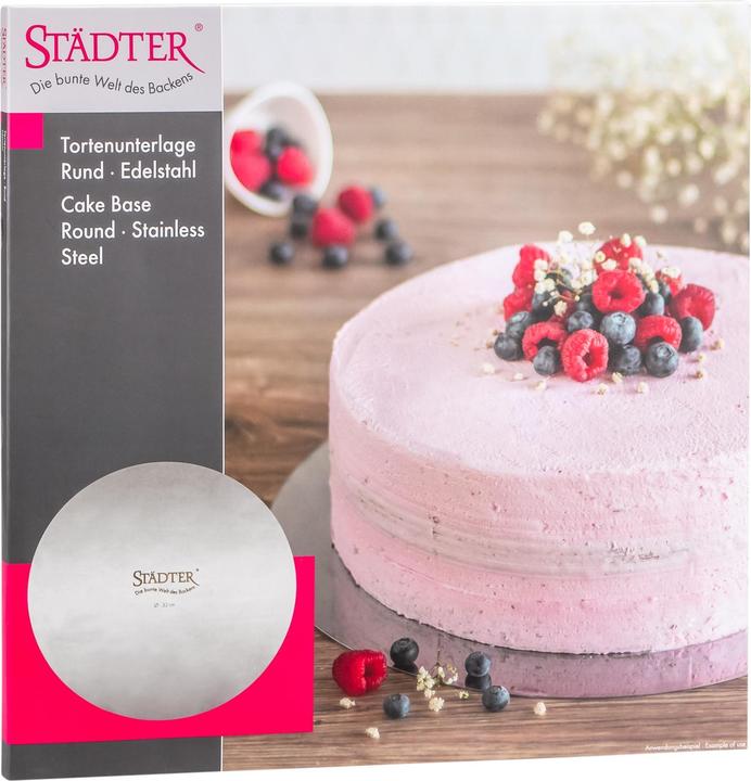 Actual product image Städter Cake base round stainless steel 32cm 491083