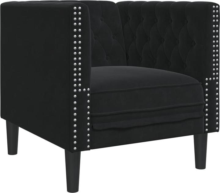 Produktbild VidaXL Chesterfield Sessel Loungesessel Clubsessel Sofa Polstersessel Schwarz