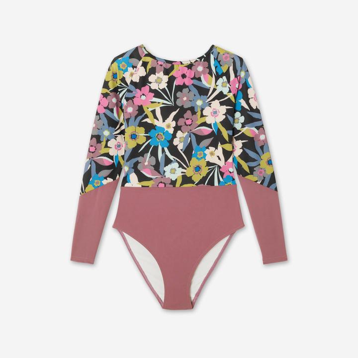 Produktbild Olaian Badeanzug Surfen Damen langarm Mary Azalea violett geblümt (XL)