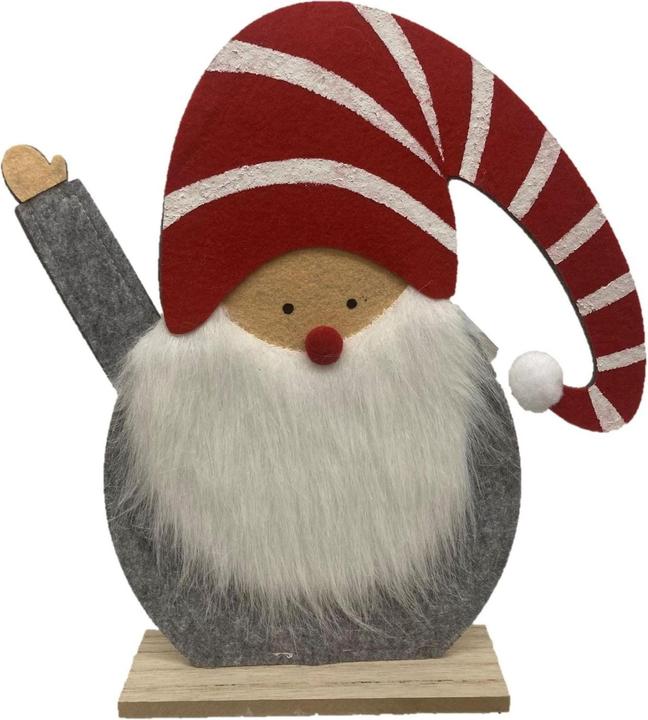 Image du produit GuGus Père Noël décoratif sur socle en bois à poser Couleur : rouge/blanc