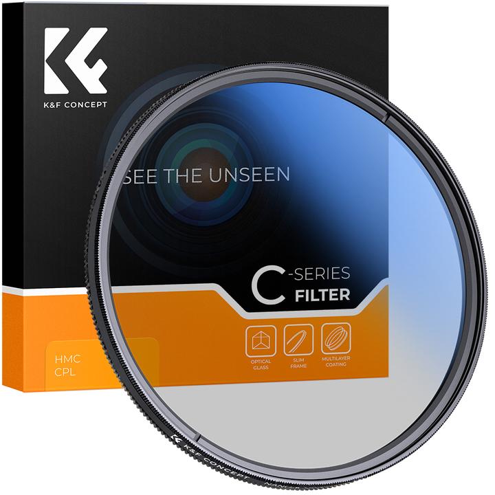 Actual product image K&F Concept 67MM Circular Polarizer Lens Filter Ultra-Slim 18 Multi-Layer Coatings (C Series) (67 mm, Polarizing filter)