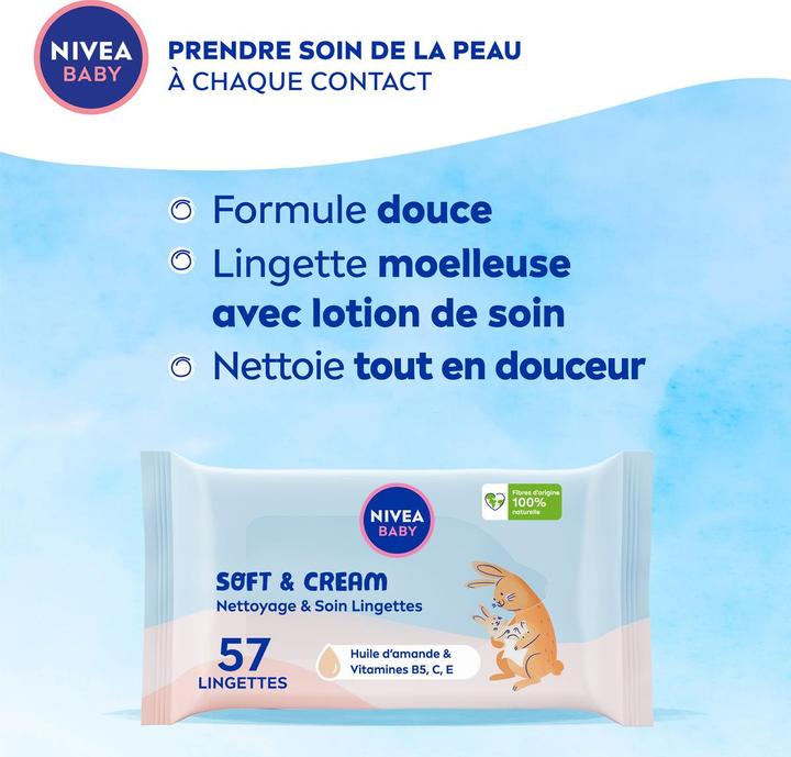 Actual product image NIVEA Soft & Cream Feuchttücher Quattro (228 Piece)