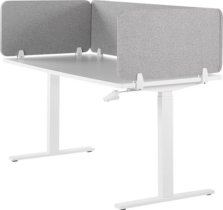Actual product image Beliani Desk divider light grey 160 x 40 cm WALLY