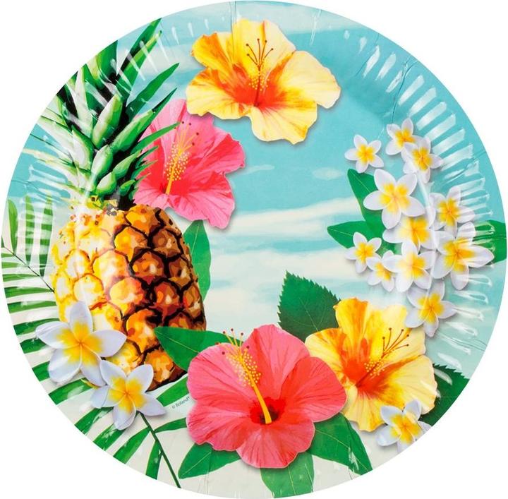 Produktbild Boland 10 Papierteller Paradise Hawaii Ø 23cm