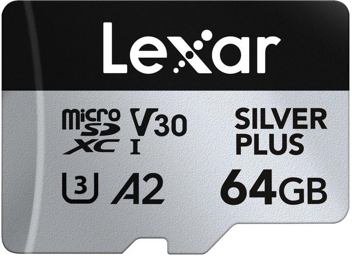 Actual product image Lexar Professional Silver Plus (64 GB, microSDXC, U3, UHS-I)