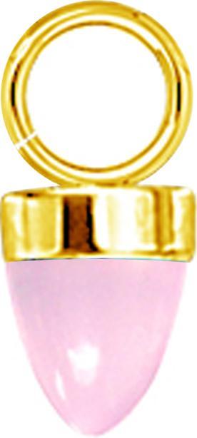 Produktbild Star Piercing Anhänger vergoldet ein Kegel Glas pink (ohne Messing, Chirurgenstahl 316L)