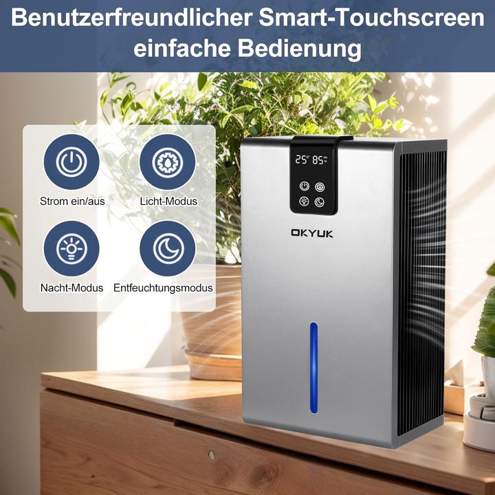 Immagine prodotto Okyuk Luftentfeuchter (75 m², 1.50 l/24h)