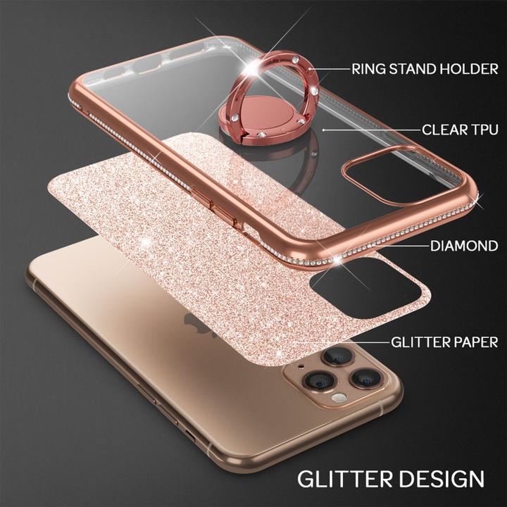 Produktbild Nalia Ring Glitzer Silikon Hülle (Apple iPhone 11 Pro Max)