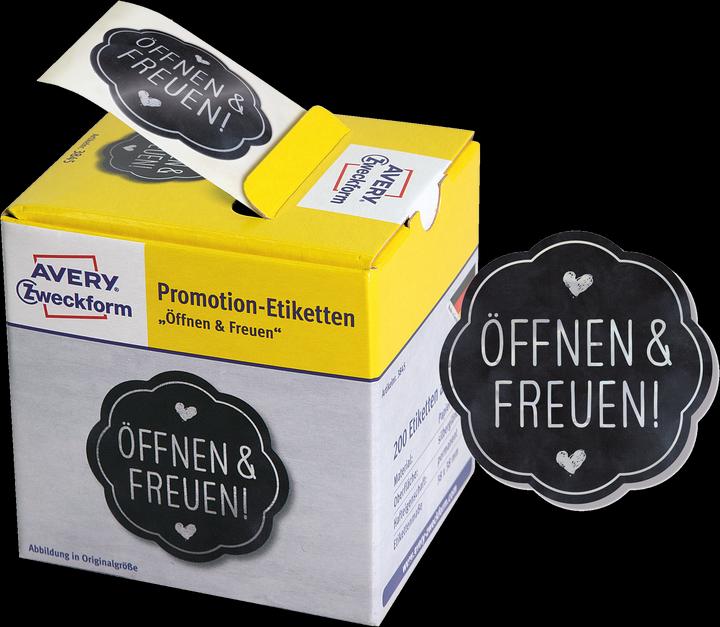 Produktbild Avery Promotion Aufkleber Öffnen&freuen