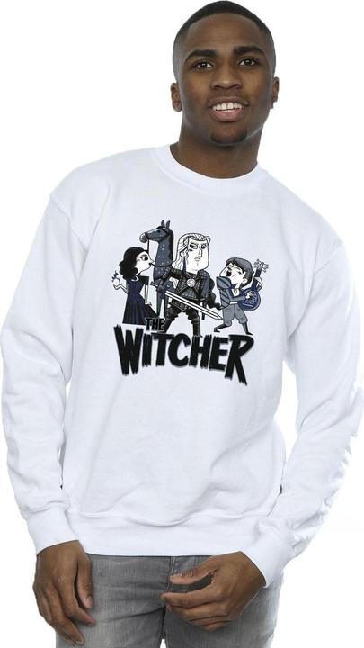 Actual product image Netflix Mens The Witcher Team Illustrated Sweatshirt (S)