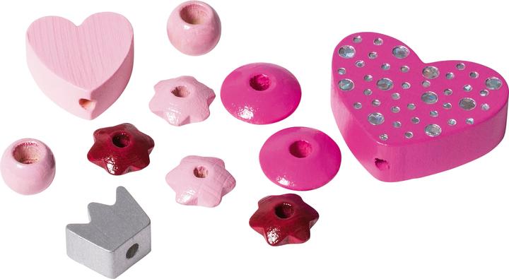 Produktbild VBS Schnullerketten Holzperlen "Herz", 11-tlg. (11 x)