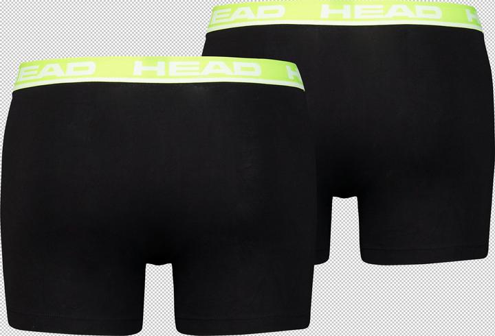 Immagine prodotto Head Boxer Basic 2 Pack da uomo, verde chiaro/nero, M (M)