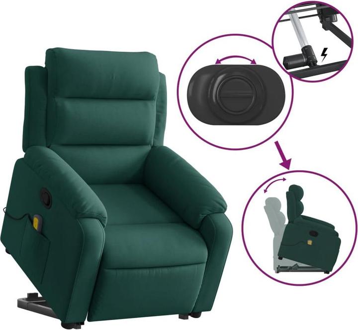 Immagine prodotto VidaXL Sedia per massaggi con aiuto in piedi in velluto