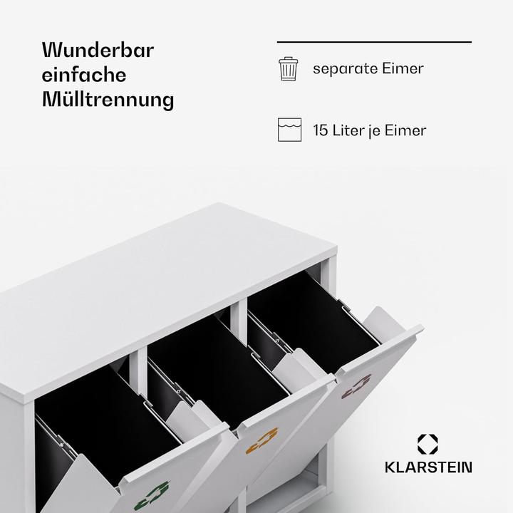 Immagine prodotto Klarstein 3-in-1 Mülleimer (45 l)