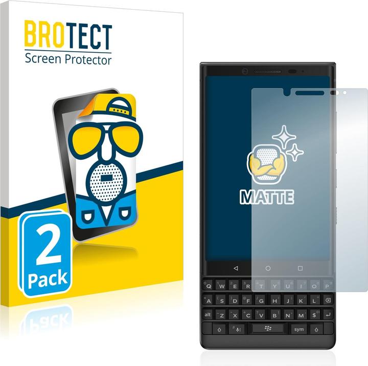 Productafbeelding BROTECT Antireflecterende schermbeschermer mat (2 Stuk, Blackberry KEY2)