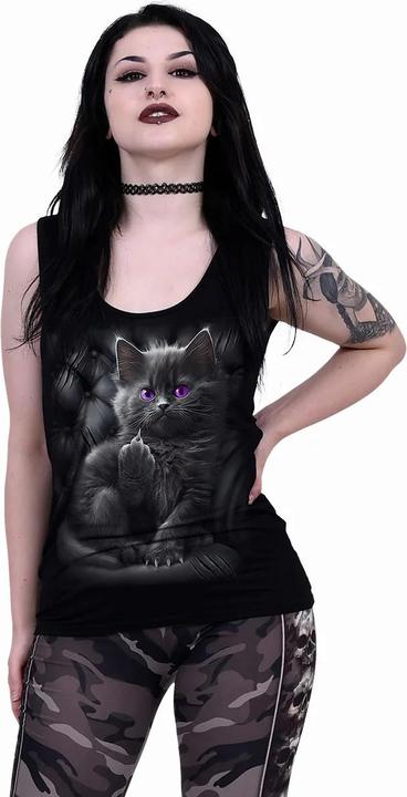 Produktbild Spiral Cattitude TShirt Halboffener Rücken Ärmellos (M)
