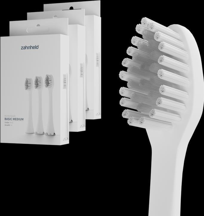Zahnheld Bürstenkopf Basic Medium 9x Weiss (9 x)