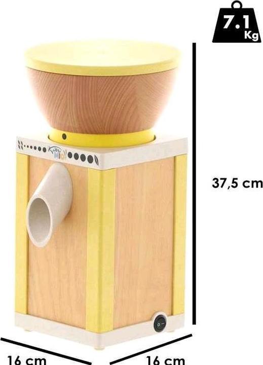 Actual product image Komo Mio grain mill yellow beech wood motor 400 watts