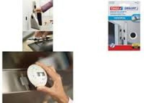 Actual product image tesa Velcro points for gluing on black (16 mm)