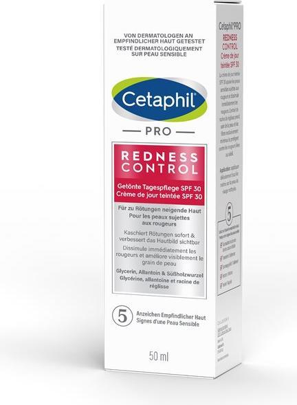 Actual product image Cetaphil Pro Redness Control tinted day care SPF30 (50 ml, Tinted Day Cream, SPF 30)