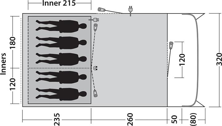 Immagine prodotto Outwell Denver 5 (Tenda a tunnel, 25.70 kg, 5 persone)