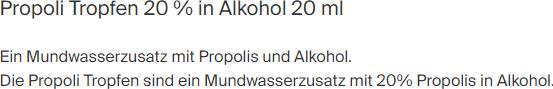 Valori nutrizionali e ingredienti Remmele Tropfen 20 % in Alkohol (1 Pezzo/i, Goccia, 67 g)