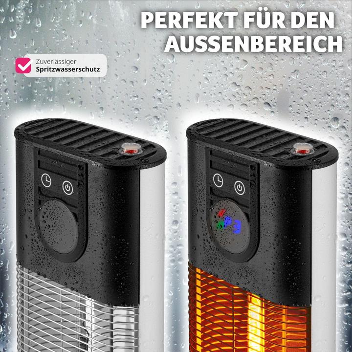 Immagine prodotto tectake Radiatore ad infrarossi Solaris Terra 1500W con timer (1500 W)