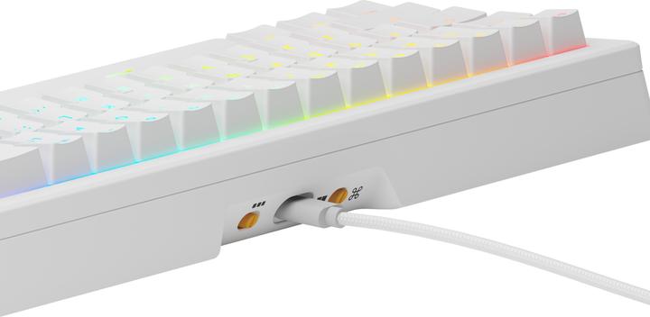Produktbild Glorious GMMK 3 HE 65 % Custom Gaming-Tastatur - Pre-Built, ANSI (US), Fox HE Switches, weiss (US, Kabelgebunden)