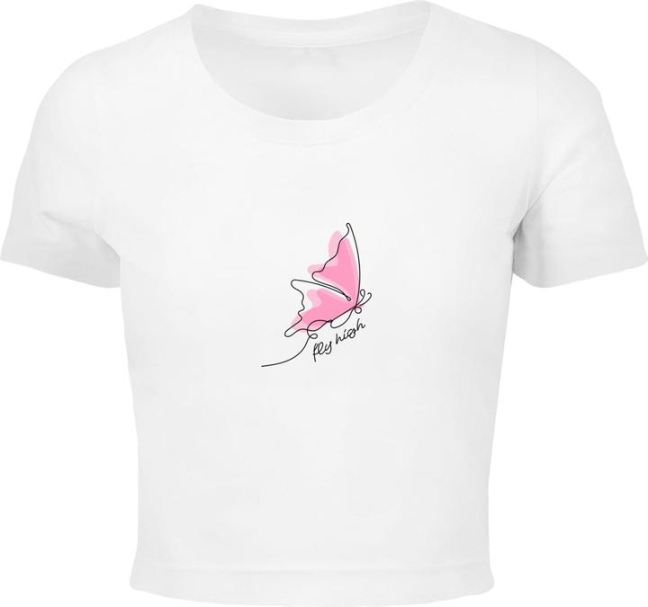 Actual product image Merchcode Ladies Fly High Cropped Tee - 118453 (M)