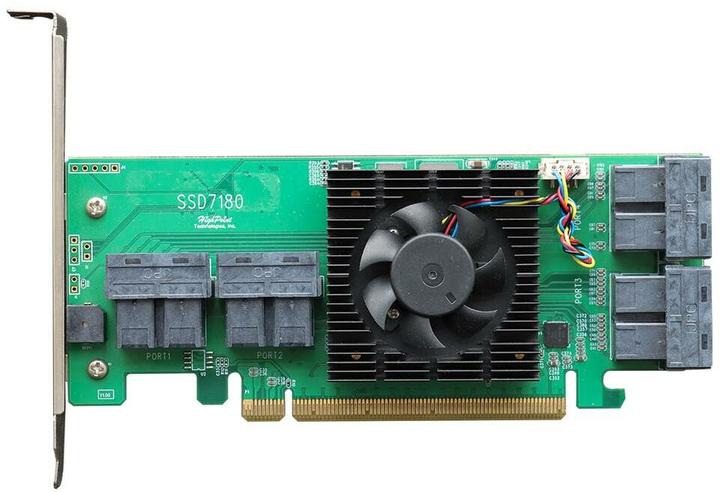 Image du produit HighPoint Adaptateur de bus hôte Rocket 1180 PCI-Ex16v3 - 8x SFF-8643