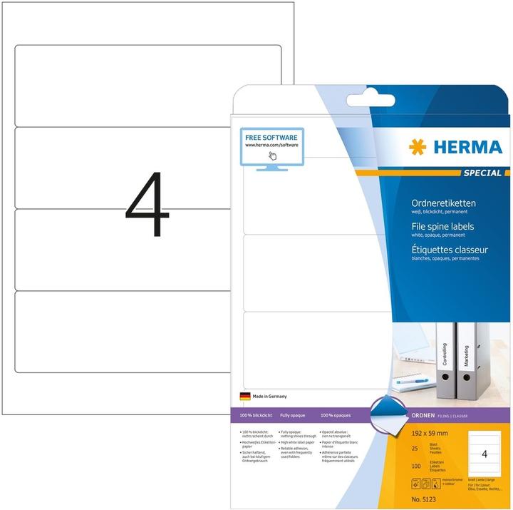 Produktbild HERMA Ordneretiketten A4
