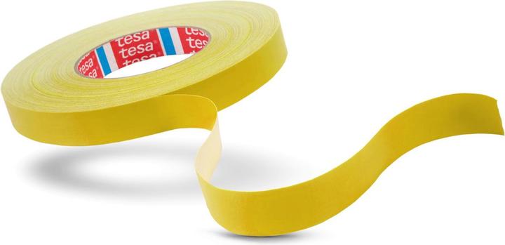 Actual product image tesa Fabric tape 4651 Premium, 19 mm x 50 m, yellow (19 mm)