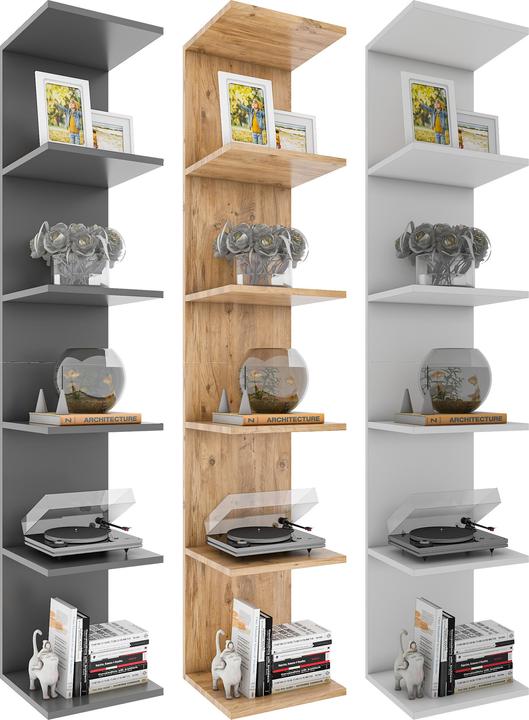 Produktbild VCM Holz Kinderregal Bücherregal Kinder Wandregal Hängeregal Wandboard Regal Kidos (35 x 30 x 180 cm)