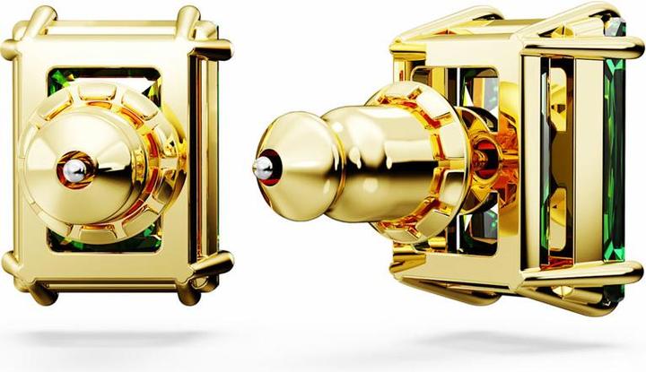 Produktbild Swarovski Matrix Ohrstecker Rechteckschliff Grün Gold (Swarovski Metall)