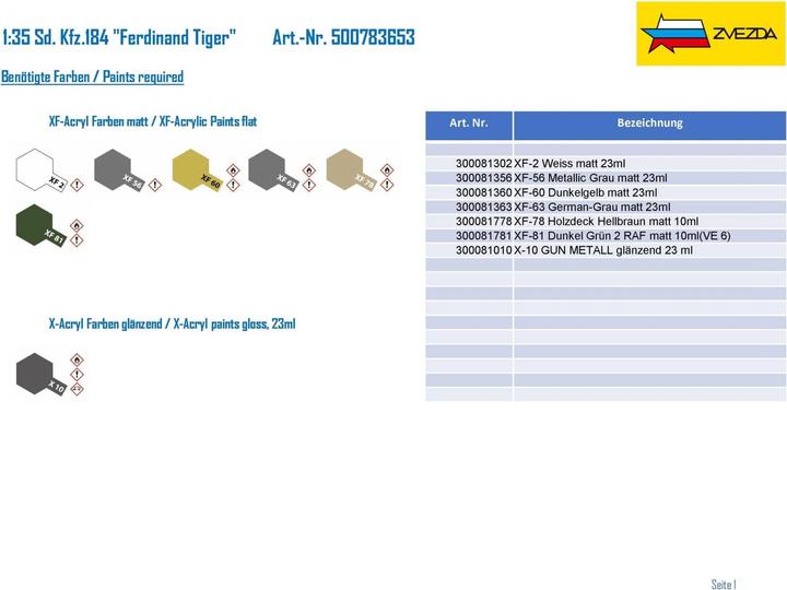 Immagine prodotto 1:35 Sd. Kfz.184 "Ferdinand Tiger