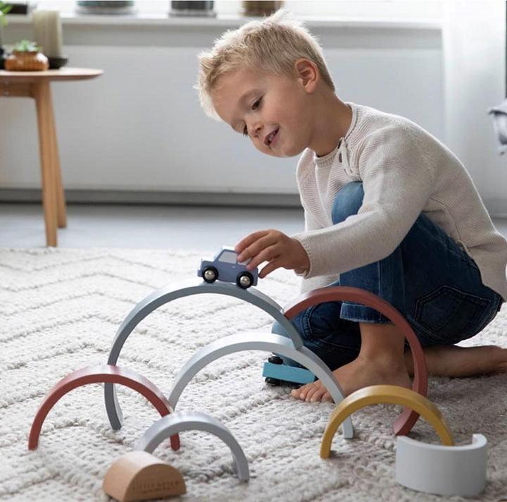 Actual product image Little Dutch Rainbow Stacking Game