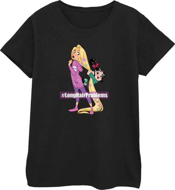 Actual product image Disney Womens/Ladies Wreck It Ralph Rapunzel And Vanellope Cotton T-Shirt (L)