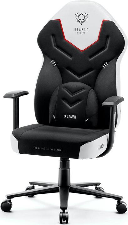 Diablo Sedia da gioco X-Gamer 2.0 Gaming Chair Normal Snow White, Bianco