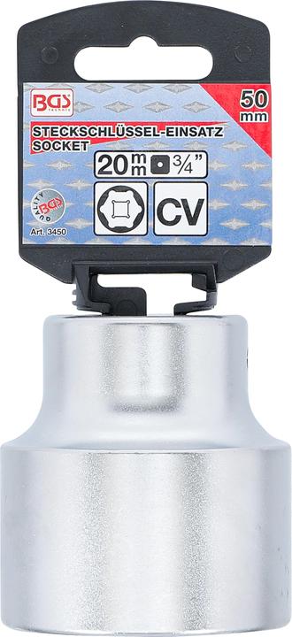 Immagine prodotto BGS Chiave a bussola esagonale attacco quadro 20 mm (3/4") SW 50 mm (50 mm)