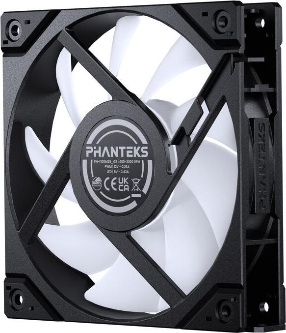 Produktbild Phanteks M25 Gen2 PWM Reverse Airflow D-RGB Lüfter - 120mm, schwarz (120 mm, 1 x)