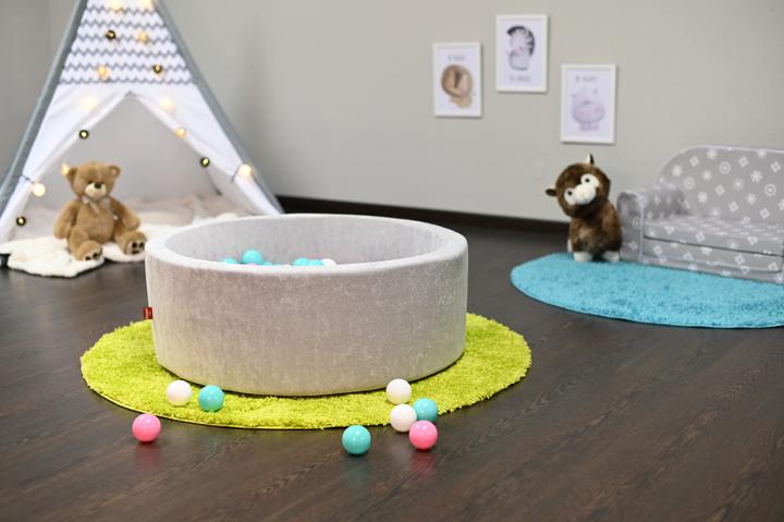 Actual product image Knorrtoys Ball pool soft - "Grey" - 300 balls rose/cream/lightblue