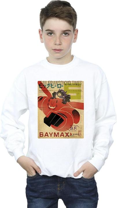 Produktbild Disney Big Hero 6 Baymax Flying Baymax Newspaper Sweatshirt Jungen (152, 158)