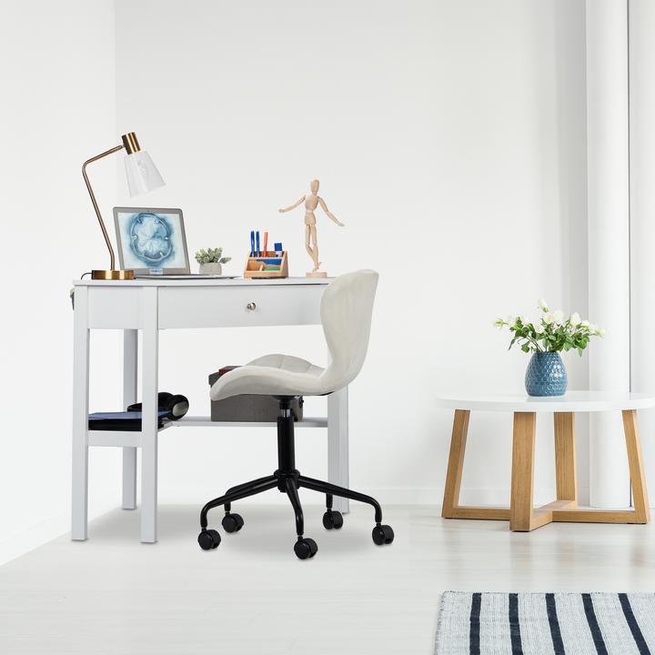 Image du produit Relaxdays Bureau d'angle, blanc (107 x 72 x 76 cm)