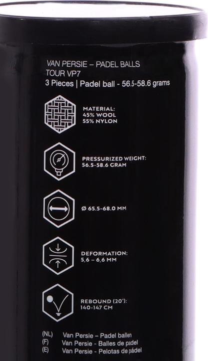 Produktbild Luxtri Padel Ball Set TOUR 3 Gelbe Padel-Bälle in 3er Dose Padel Tennis Bälle