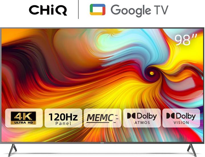 Actual product image CHiQ U98F8TG 98" 249cm 16:9 UHD QLED Google TV bk (98", QLED, UHD)