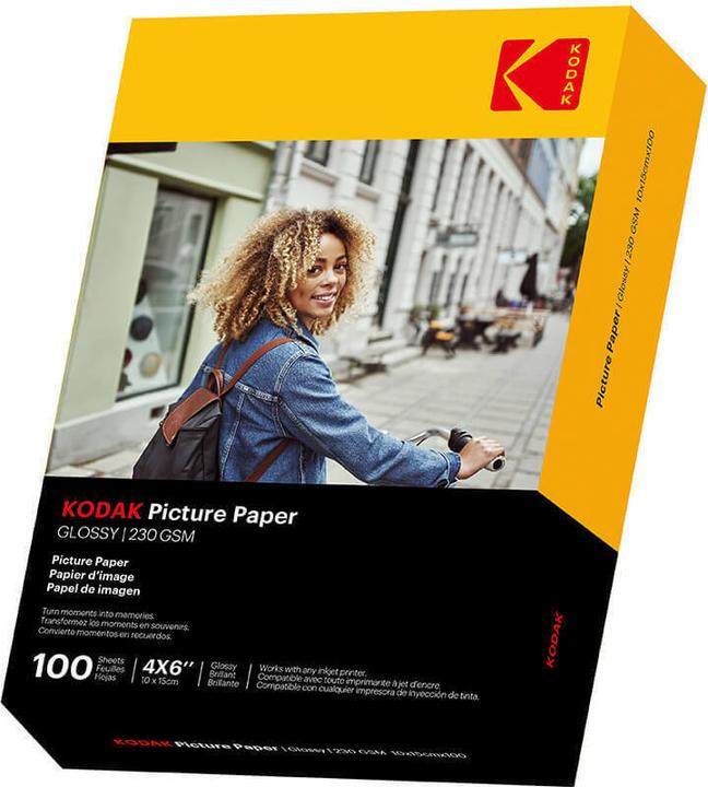 Immagine prodotto Kodak Carta fotografica 230g 11,8 mil lucida 4/6x100 (9891164) (230 g/m², 10 x 15 cm, 100 x)