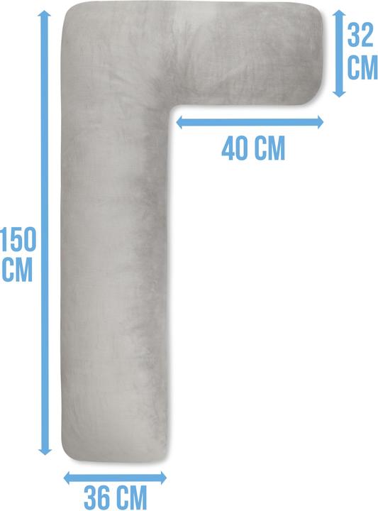 Image du produit Aspero Oreiller de corps Oreiller pour dormeur latéral avec housse en flanelle (76 x 150 cm)