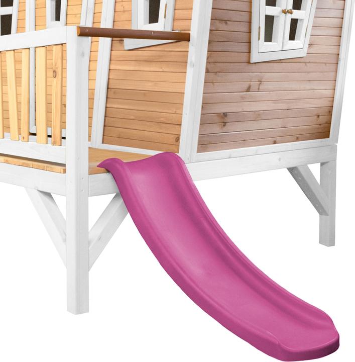 Image du produit Axi Maison de jeu Emma Marron/Blanc - Toboggan violet