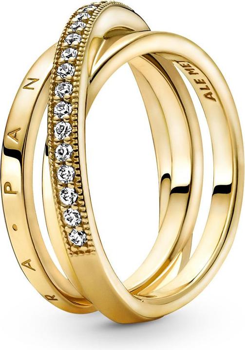 Image du produit Pandora Shine Logo Crossover Pavé Triple Band Ring (54)
